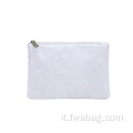 2022 Nuova borsa per monete a colori puro Simple Style Durable riutilizzabile Tyvek Cosmetic Borse per donne